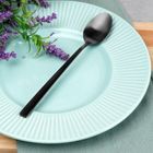 Excellent Houseware, łyżeczki koktajlowe, stalowe, czarne, 4 szt.