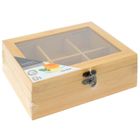 Excellent Houseware, pojemnik na herbatę, drewniany, 21-16-7,5 cm