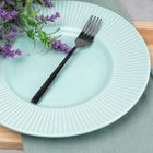 Excellent Houseware, widelczyki deserowe, stalowe, czarne, 4 szt.
