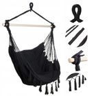 Extralink, Black Forest, hamak, fotel brazylijski, czarny, 100-130 cm