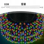 Extralink, lampki choinkowe, świąteczne, 10,5m, 100 LED, ciepłe, multikolor, na baterie