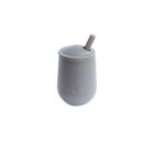 EZPZ, silikonowy kubeczek ze słomką Mini Cup + Straw Training System, 120 ml, szary