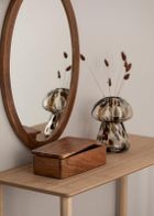 Fanni K, Runo, owalne lustro w drewnianej ramie, 40-60 cm