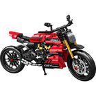 Forange, czerwony motocykl 2w1, klocki konstrukcyjne, 545 elementów