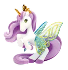 Galupy, Skrzydlate Jednorożce, brokatowa figurka z kryształkiem Swarovskiego, 1 szt.