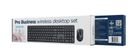 Gembird, Silent Key Pro Business, zestaw bezprzewodowy, klawiatura i mysz, czarny, układ RU