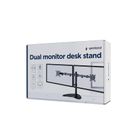 Gembird, stojak biurkowy na 2 monitory, regulowany, 13”-32”