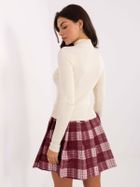 Golf damski, ecru, Sublevel