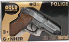 Gonher, pistolet policyjny Gold, metalowy, 8 naboi
