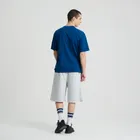 Granatowa koszulka basic o kroju relaxed NOWEAR