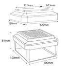 GreenBlue, lampa solarna LED na słupek, daszek kopertowy, 100-100 mm, 3200K GB128 WW