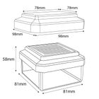 GreenBlue, lampa solarna LED na słupek, daszek kopertowy, 80-80 mm, 3200K GB127 WW