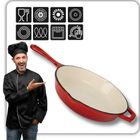 Hage, patelnia żeliwna, emaliowana, czerwona, 26 cm