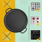 Hage, patelnia żeliwna, talerz do pizzy, 30 cm