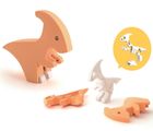 HalfToys, magnetyczna figurka do składania z książeczką, Dinozaur Parazaurolof, 7 elementów
