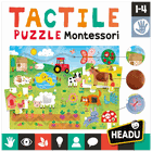 Headu, Montessori, puzzle sensoryczne, 21 elementów