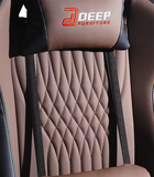 Hedo, fotel gamingowy z podnóżkiem, brązowy