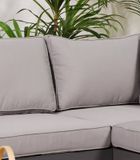 Hedo, narożnik ogrodowy na taras ze stolikiem i poduszkami, 6 osobowy