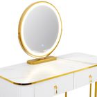 Hedo, Verdrid, toaletka kosmetyczna z lustrem LED, z krzesłem, biała, 100 cm