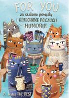 Henry, karnet A5 z kopertą, złocony, koty korpo