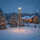 Home Styling Collection, choinka świecąca, zewnętrzna, stożek, 550 LED, 300 cm