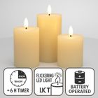 Home Styling Collection, dekoracyjne świece LED 7,5 cm, 3 szt.