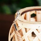 Home Styling Collection, lampion, bambusowy z jutowym uchwytem, naturalny
