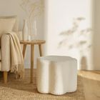 Home Styling Collection, pufa kwiatek, Yore, tapicerka baranek, 34-34-29 cm