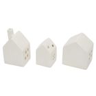 Home Styling Collection, Scandi, ceramiczne domki led, 3 ozdoby świetlne