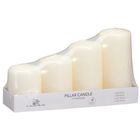 Home Styling Collection, świece bryłowe, białe, bezzapachowe, 4 szt.