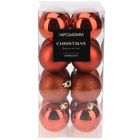 Home Styling Decoration, bombki choinkowe, nietłukące, czerwone, 5 cm, 16 szt.