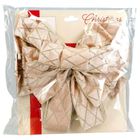 Home Styling Decoration, kokarda dekoracyjna na choinkę, beżowa, 130-33 cm