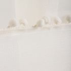 Homla, Adi, firanka, z pomponikami kremowa, 140-250 cm