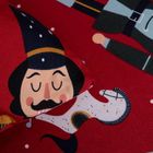 Homla, Aitona, pościel, z mikrofibry czerwona z motywem świątecznym, 140-200 cm