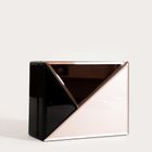 Homla, Amosa, szkatułka na biżuterię, w lustrzane trójkąty, 19-15-8 cm