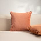 Homla, Armadale, poszewka, brązowa z lamówką, 45-45 cm