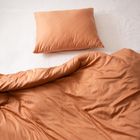 Homla, Avelia, pościel, satynowa z domieszką wiskozy ciemnobeżowa, 140-200