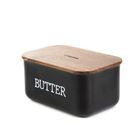 Homla, Avila, maselniczka, czarna z akacjową pokrywką, 15-10-7 cm, 872537