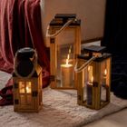 Homla, Burel, latarnia, drewniana, 12,5-12,5-31 cm