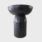 Homla, Charme, stolik kawowy, drewniany, czarny, 37-37-42 cm