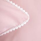 Homla, Cherish Love, pościel, bawełniana różowa z lamówką w serca, 200-220 cm