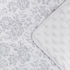 Homla, Claro, narzuta, żakardowa w kwiatowy wzór szara, 200-220 cm