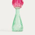 Homla, Daly, świecznik, szklany kwiatek, 23-6,4 cm