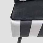 Homla, Eloya, fotel, biało-czarne pasy, 71-75,5-86 cm