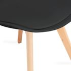 Homla, Fisco, krzesło plastikowe, czarne, 49-41-84 cm