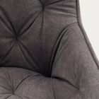 Homla, Fussy, krzesło, w tkaninie, szare, 57-63-84 cm