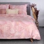 Homla, Gallo, Pościel z mikrofibry różowa w liście 200-220 cm