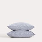 Homla, Gossy, zestaw dwóch poszewek, bawełnianych z barwionych nici niebieskich, 70-80 cm, 2 szt.