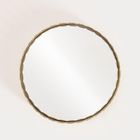 Homla, Grazia, taca dekoracyjna, z lustrem okrągłą, złota, 31-4 cm