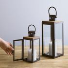 Homla, Hogen, latarnia, czarna, 11-10-24 cm, 812304